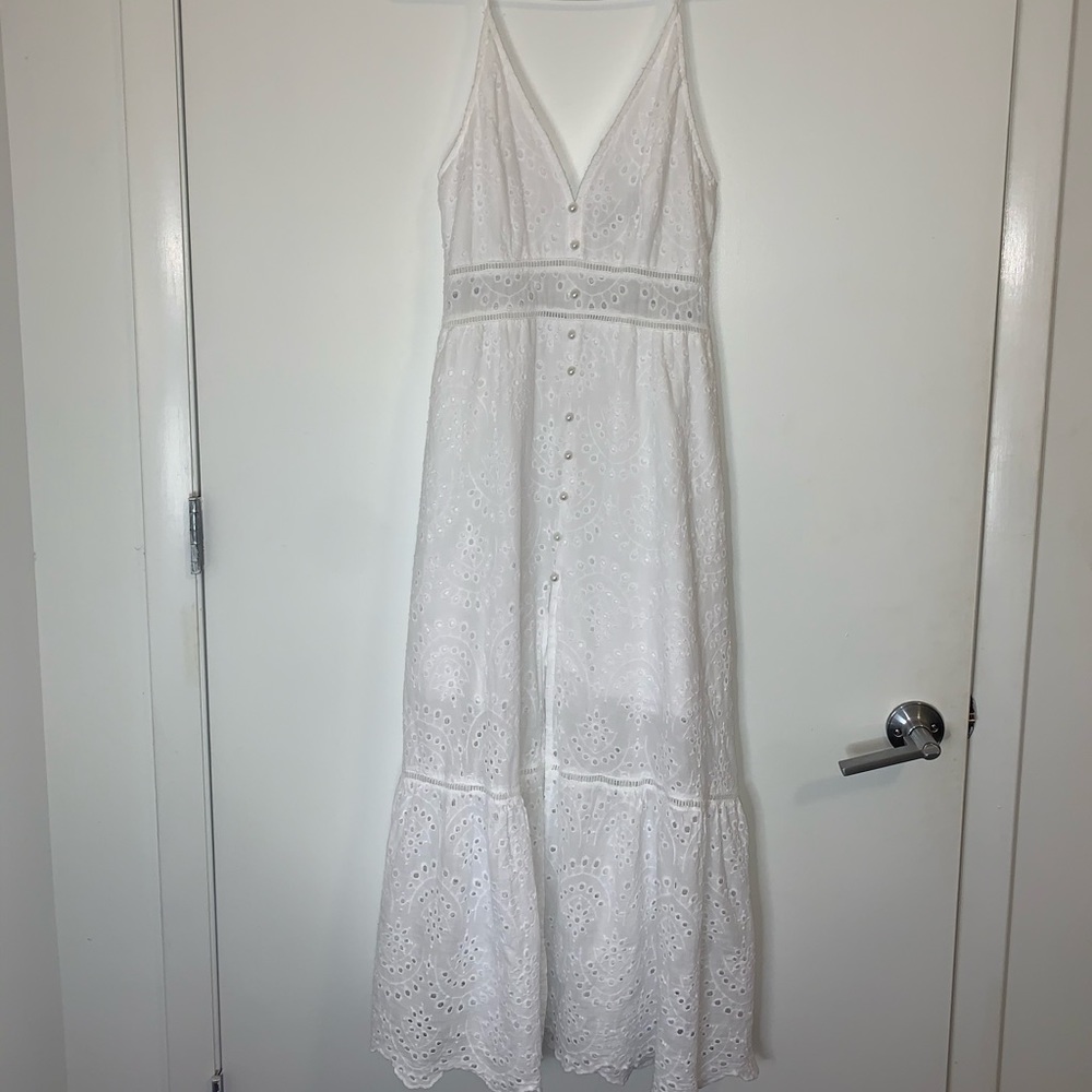 Embroidered Button Down Dress - Picture 2 of 5